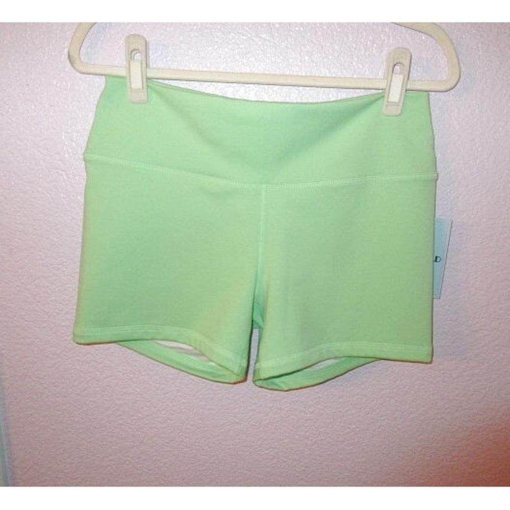 NWT Fleo Superbad Shorts Size XL Lime 4" Weightlifting Crossfit Run Training
